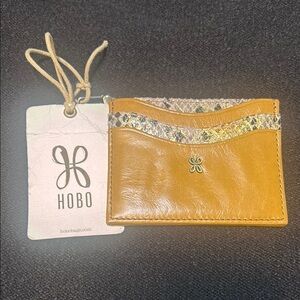 Hobo Tan Leather Card Holder 100% Genuine Leather